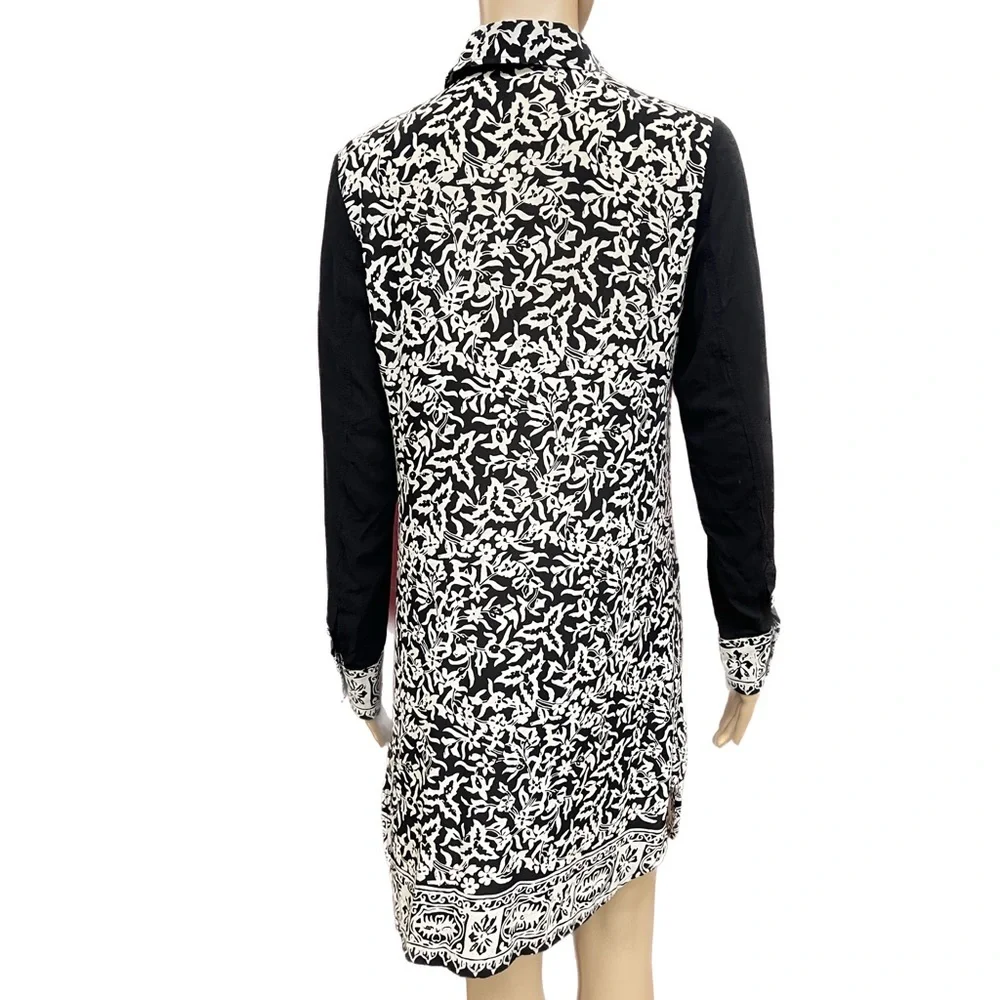 Soft Surroundings Button Shirt Mini Dress/Tunic Size Medium